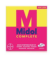 Midol Complete,  with Acetaminophen, Menstrual Period Symptoms Relief Including Premenstrual Cramps, Pain, Headache, and Bloating, Caplets, 24 Count