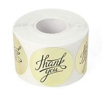 1.5 Inch Thank You Stickers for Gifts, Wedding, Party, Thank You Labels by Crystal Lemon (500 Pieces, Gold Foil)