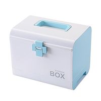 IMPR3·TREE Plastic Child Proof Security Storage Box Organizer Medicine Box Family Emergency Kit (Blue)