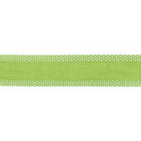 Burton & Burton Ribbon #9 Lime Green Linen 20 Yards