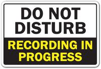 DO NOT Disturb Recording in Progress Decal Music Video Radio Studio | Indoor/Outdoor | 12" Tall