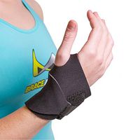 BraceAbility Neoprene Wrist Brace | Ergonomic Compression Support Wrap for Tendonitis Pain, Carpal Tunnel Strain & Arthritis Relief While Typing, Working, Driving (One Size - Fits Right or Left Hand)