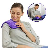 Nature Creation Microwave Heating Pad | Portable Heating Pack for Cramps, Arthritis, Joints Pain, Soring Muscles & Aching Feet | Reusable Microwave Hot Pack for Pain and Stress Relief (Purple Flowers)