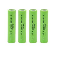 Rechargeable AAA Battery 1.2v ni-mh Battery 1000mAh Count :4Pcs (AAA 1000mAh Flat top)