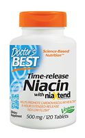 Doctor's Best Real Niacin Extended Release, 500 mg, 120 Count
