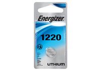 10 X Cr1220 Energizer 3 Volt Lithium Coin Cell Battery (On Card)
