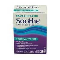 Bausch + Lomb Soothe Lubricant Eye Drops, Night Time, 1/8 oz.