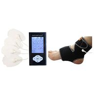 12 Modes Best Personal Electric Handheld Impulse Massager+Ankle Sprain Brace for Arthritis Ankle Great Ankle Supporter Plantar Fasciitis FDA Cleared HealthmateForever Pro12ABQ-Black