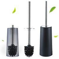 YiMeng Bathroom Toilet Brush,Toilet Brush with Holder Toilet Brush Set Toilet Brush Cleaner for Bathroom Toilet Ergonomic Elegant Durable (Black)