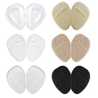 Metatarsal Pads, 6 Pairs Forefoot Cushion Pads Soft Foot Care Ball of Foot Cushions for Metatarsalgia Prevent Calluses Blisters - for Men and Women