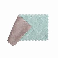 Green Gray(8 Pcs) Double-Sided Strong Absorbent Rag No Lint Non-Stick Oil Dish Towel TET&Dry Household Washing Cloth