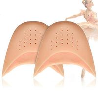 YR 1 Pair Hypoallergenic, Breathable Silicone Ballet Pointe Toe Caps Provide Extra Cushion for Toes. Use with Pointed Shoes, Ballet Shoes, Heels or Any Shoes. Supple Toe Protection and Comfort.
