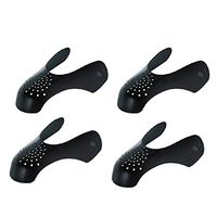 Arestech 2 Pairs Anti-Wrinkle Shoes Creases Protector Toe Inserts Box Decreaser Men's 7-12/ Women's 5-8 (Black)