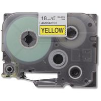 Bulk Premium Compatible TZe641, TZ641, Replacement for P-Touch Label Tape, 3/4" x 26', Black on Yellow: CBTZ641 (6 P Touch Label Cartridges)