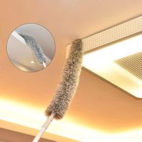 LONGSILAN Microfiber Duster extendable Feather Duster with Extension Pole Reach 50" - 70" Bendable extendable Fluffy for Interior roof Ceiling Fan Wet or Dry use