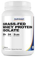 Nutricost Grass-Fed Whey Protein Isolate (Vanilla) 2LBS - Non-GMO, Gluten Free, Natural Flavors