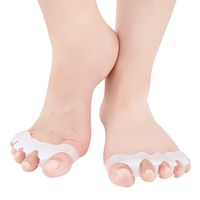 Gel Toe Separators & Toe Correctors For Dancers,Yogis & Athletes,Treatment For Bunions Relief,Hammer Toe,Hallux Valgus (1 Pair)