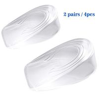 Transparent Height Increase Insoles Shoe Lift Inserts Heel Cushion Inserts Heel Cups Shoe Inserts for Plantar Fasciitis Heel Seats Foot Orthotic Inserts (Women, 0.8" Thickness)