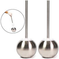 Stainless Steel Toilet Brush with Holder (2 Pack)