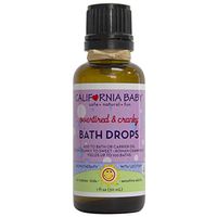 California Baby Overtired and Cranky Bath Drops for Kids | 100% Plant Based | Aromatherapy Essential Oils with Lecithin Natural Safflower | Calming, Relaxing Bedtime Support for Baby or Adults |(1oz)