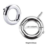 Runyu Metal Pendant Stretcher Weight Cook Ring Pennis Restraint Stainless Steel for Men (40-50mm)