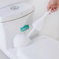 ieasycan 3pc Squeeze water cotton-type toilet brush soft bristle Wei bathroom to long-handled bath