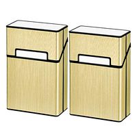 (2 Packs) King Size Aluminium Cigarettes for Package 20pcs Rolling Ciggerate - Anti-Collision and Scratch Resistant Case with Shiny Mirror