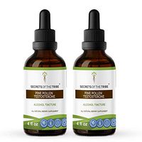 Pine Pollen Testosterone Tincture Alcohol Liquid Extract, Wildcrafted Pine Pollen (Scots Pine, Pinus sylvestris) Dried Pollen (2x4 FL OZ)