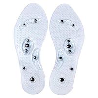 LotusTextile Acupressure Insoles, Unisex Magnetic Therapy Massage Insoles Foot Care Acupoints Weight Loss Shoes Gel Insoles Health Massage Insoles 2 Pairs,Ladies25cm