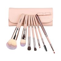 Multifunctional Makeup Brush,7 Pcs Fiber Brush Wooden Handle Rod Bow Blush Brush Eye Brush Makeup Set Brush
