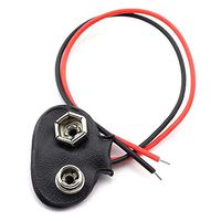 Prterewy 10pcs 15cm 9V Battery Snap Connector Clip Lead Wire Experimental Battery Snap Power Cable for Arduino Project or LED Light Bar(NO DC Plug)