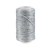 uxcell Crafts 150D 1mm Leather Sewing Stitching Flat Waxed Thread String Cord (150D 1mm 50M, Light Gray)