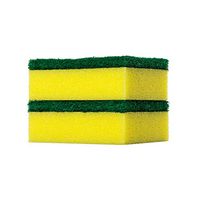 Fenfangxilas Durable Cleaning Sponge Pads, 2Pcs Multi-purpose Double Side Home Kitchen Dish Wash Cleaning Sponge Scrubbing Scouring Pads