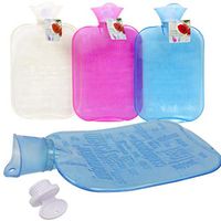 DDI 2291354 PVC Hot Water Bag with Embossed Text44; Clear44; Blue & Pink - 70 oz - 36 Per Pack - Case of 36