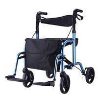 TYJ-USA Walker, Foldable Aluminum Walker, Scooter Shopping Cart Trolley (Color : Blue, Size : 8580cm)