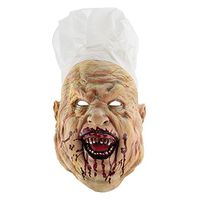 Hophen Creepy Halloween Cosplay Chef Butcher Zombie Costume Mask for Adults Party Favors, Large