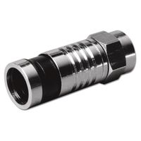 Channel Vision Push & Seal Coax Connector, RG6, Black