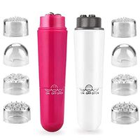 EMISO 2Pk White and Red Portable Mini Beauty Facial Massage Toy Travel Massager Tool for Facial Head Eyes