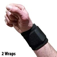Wrist Wraps for Wrist Support - Wrist Compression for Tendonitis, Arthritis & Carpal Tunnel Relief. Great Alternative to a Bulky Wrist Brace or Wrist Splint. Fits Left or Right Hands (2 Wraps)