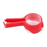 LJSLYJ Home Seal Pour Food Storage Bag Sealer Clip Freezer Fridge Bag Sealing Clip (Red)