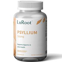 Psyllium Husk Seed Powder Capsules, 240 Capsules - 725 mg per Serving, Made with Organic Non-GMO & Gluten Free psyllium Husk - Soluble Fiber Supplement by LuRoot