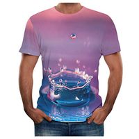 Litetao 2XL Pink 274689 (Mens Lightweight Quick-Dry Workout Short Sleeve T-Shirts Casual Classic Tee Crew Neck Graphic Stripe Shirt)