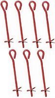 Midwest Air Tech 901114A 4" x 40" Red Steel Screw In Earth / Ground Anchor - Quantity 7