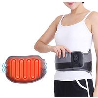 Vibration Heating Waist Belt Wrap, Woolala Massage Warmer Pad for Lower Back Lumbar Pain Stress Relief, Hot Compress Heated Abdominal Belt for Women Men