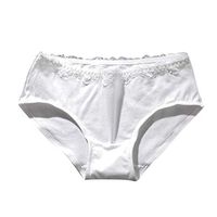 Theoylos Women's Underwear Seamless Cotton Panties Ladies Elastic Breathable Briefs Cozy Low Rise Briefs Underwear White