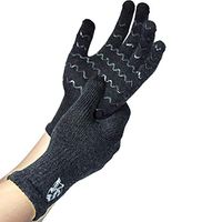 Vital Salveo-Touchscreen Full Finger Compression Arthritis Gloves with Non-Slip for Pain Relief-Rheumatoid, Osteoarthritis Carpal Tunnel Aches (Pair)-Dark Grey-M