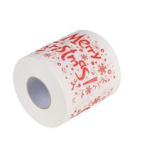 Bokeley 1 Roll of Merry Christmas Toilet Paper Tissue Napkin Prank Funny Xmas Party Novelty Gift Idea (C)