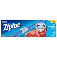 Ziploc Brand Slider Freezer Gallon Bags with Power Shield Technology, 24 Count