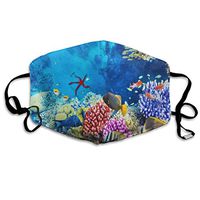 Face Mask Underwater World Coral Reef Fishs Fantastic Cycling Half Face Earloop Dust Mask for Men