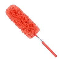 Whitelotous Microfiber Hand Duster Extendable Washable Clean Brush Duster for Car Computer Desk Household Cleaning Tool(Orange)